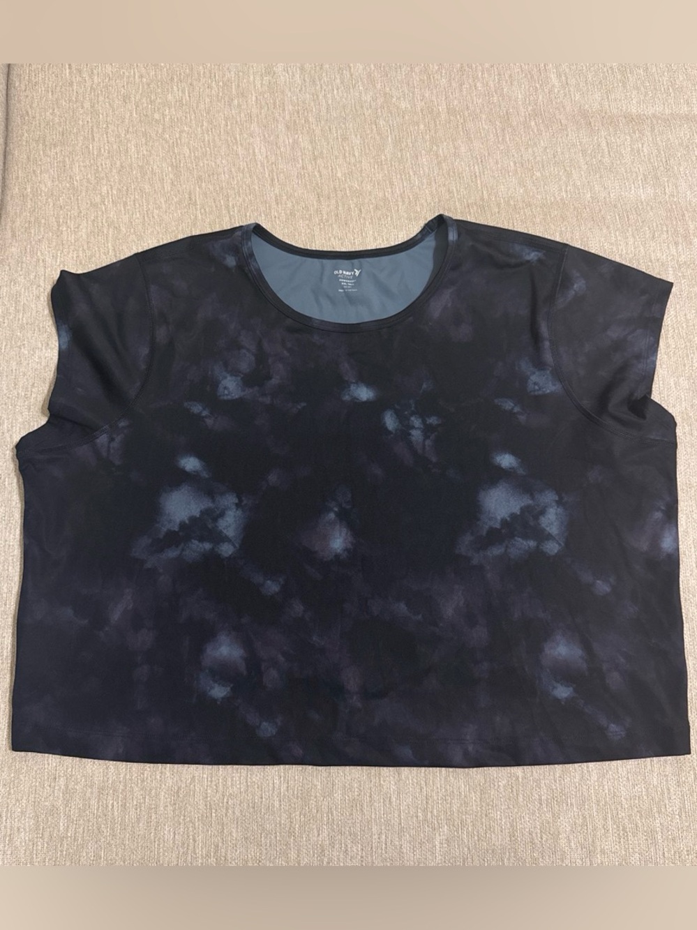 Old Navy Black Tie-Dye Short Sleeve Tee